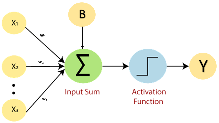 Pictorial representation of Single Layer Perceptron